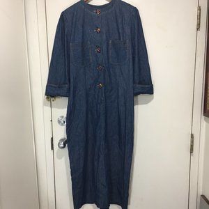 VINTAGE TAMALA DESIGN DENIM MAXI DRESSES SIZE L